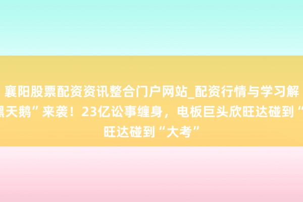 襄阳股票配资资讯整合门户网站_配资行情与学习解析 “黑天鹅”来袭！23亿讼事缠身，电板巨头欣旺达碰到“大考”