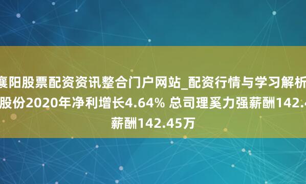 襄阳股票配资资讯整合门户网站_配资行情与学习解析 申能股份2020年净利增长4.64% 总司理奚力强薪酬142.45万